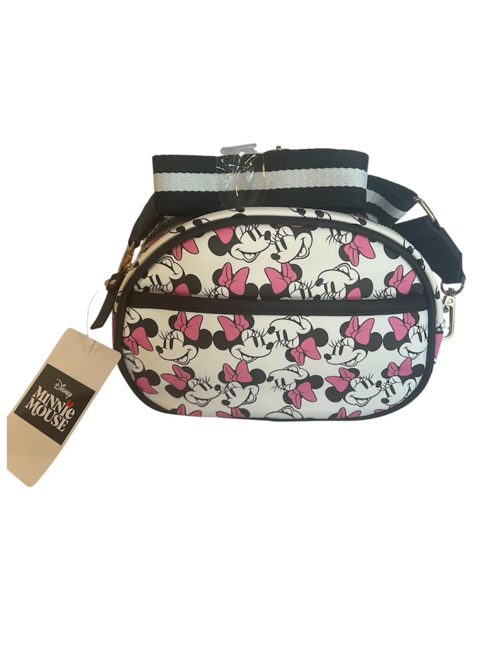 Disney Minnie Mouse Pink Bows & Cream Crossbody Bag.  New with Tags.